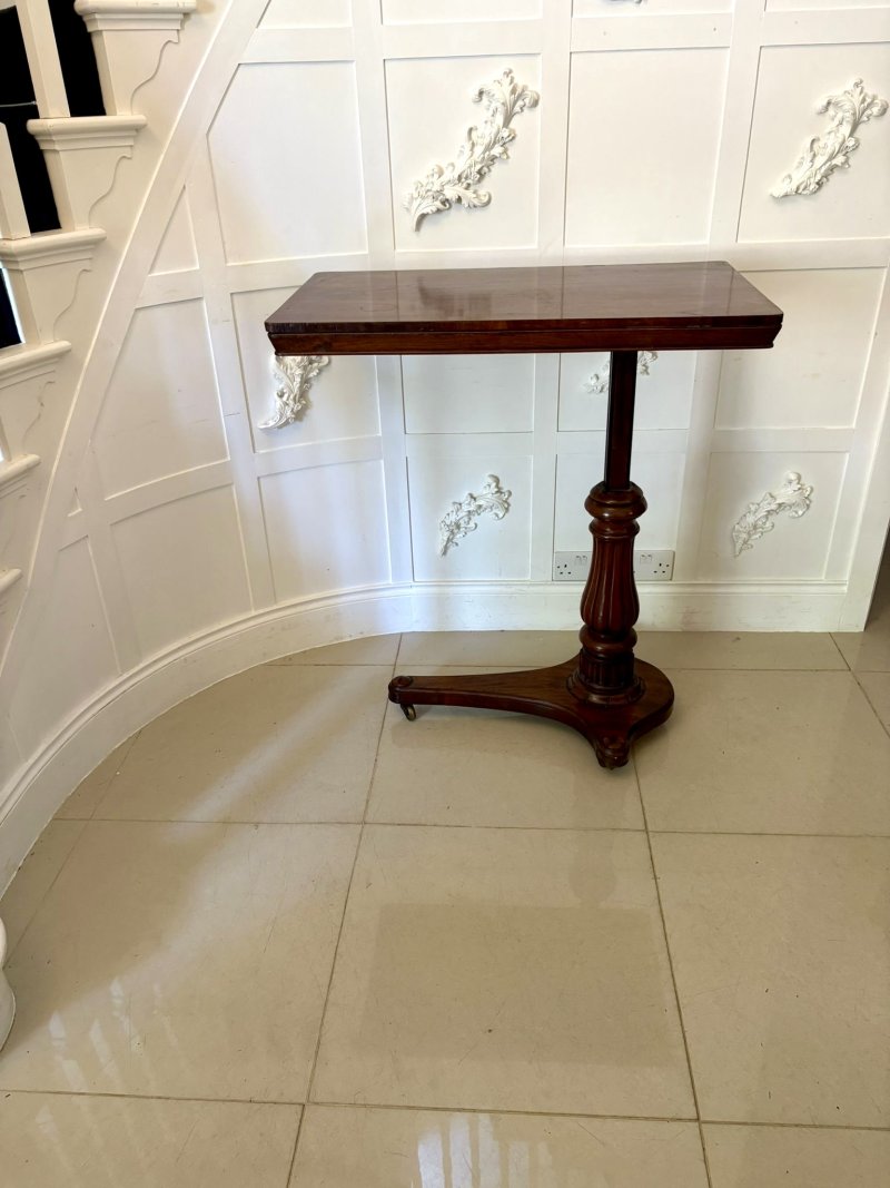 Antique Victorian Quality Mahogany Adjustable Reading/Side Table - Image 4